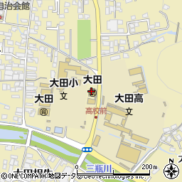 大田市立　大田幼稚園周辺の地図