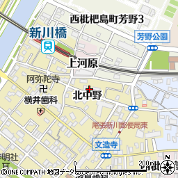 愛知県清須市土器野北中野周辺の地図