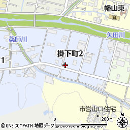 中日新聞　幡山専売所周辺の地図