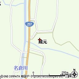 愛知県豊田市中当町蔵元周辺の地図