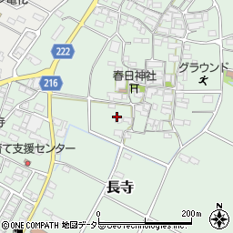 滋賀県犬上郡甲良町長寺周辺の地図