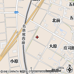愛知県愛西市町方町大原21周辺の地図