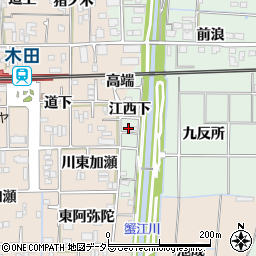 愛知県あま市金岩（江西下）周辺の地図