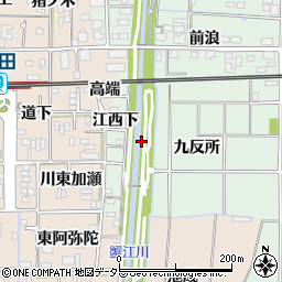 愛知県あま市金岩（江付）周辺の地図
