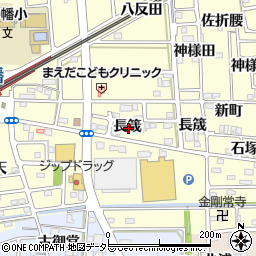 愛知県愛西市勝幡町長筬周辺の地図