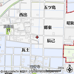 愛知県津島市牧野町辰己周辺の地図