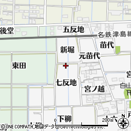 愛知県あま市木折七反地周辺の地図