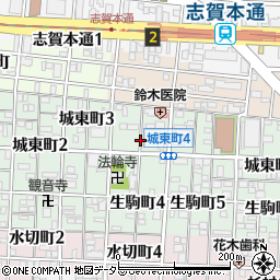 愛知県名古屋市北区城東町周辺の地図