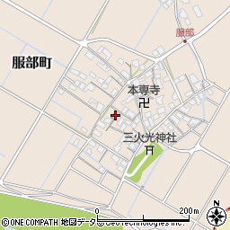 滋賀県彦根市服部町222周辺の地図