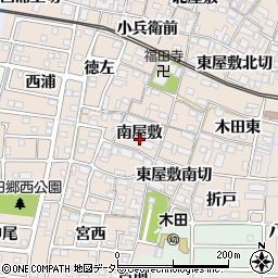 愛知県あま市木田南屋敷周辺の地図