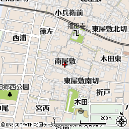 愛知県あま市木田（南屋敷）周辺の地図
