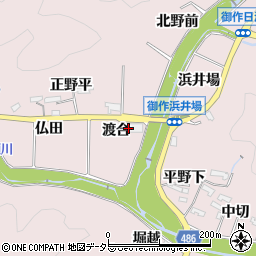 愛知県豊田市御作町渡合周辺の地図