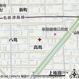 愛知県あま市新居屋高島28-1周辺の地図