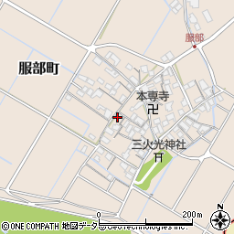 滋賀県彦根市服部町224周辺の地図