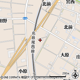 愛知県愛西市町方町大原15周辺の地図