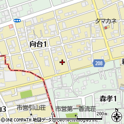 愛知県名古屋市守山区向台1丁目1308周辺の地図