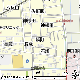 愛知県愛西市勝幡町新町周辺の地図