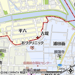 愛知県稲沢市平和町平六299周辺の地図