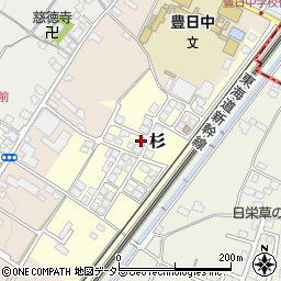 滋賀県犬上郡豊郷町杉周辺の地図