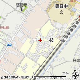 滋賀県犬上郡豊郷町杉18-14周辺の地図