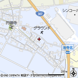 滋賀県犬上郡甲良町池寺周辺の地図