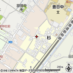 滋賀県犬上郡豊郷町杉18-12周辺の地図