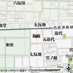 愛知県あま市木折新堀周辺の地図