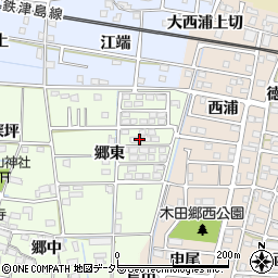 愛知県あま市北苅郷東周辺の地図