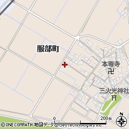 滋賀県彦根市服部町1352-1周辺の地図