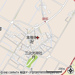 滋賀県彦根市服部町周辺の地図