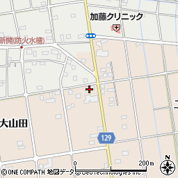 愛知県愛西市町方町大山田104周辺の地図