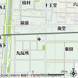 愛知県あま市金岩九反所周辺の地図