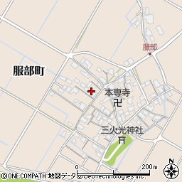 滋賀県彦根市服部町291周辺の地図