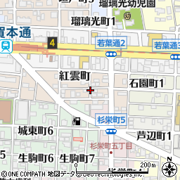 愛知県名古屋市北区紅雲町周辺の地図