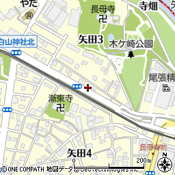 名鉄協商矢田駅西駐車場周辺の地図