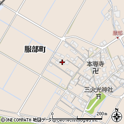 滋賀県彦根市服部町257周辺の地図