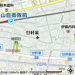 愛知県名古屋市守山区廿軒家周辺の地図
