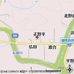 愛知県豊田市御作町正野平周辺の地図