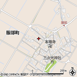 滋賀県彦根市服部町288-2周辺の地図