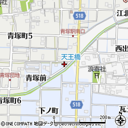 中日新聞川藤新聞舗青塚専売所周辺の地図