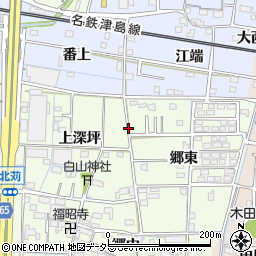 愛知県あま市北苅苗代周辺の地図
