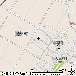 滋賀県彦根市服部町256周辺の地図