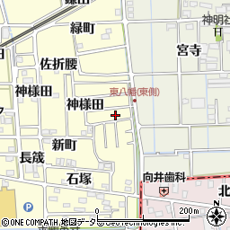 愛知県愛西市勝幡町萩原周辺の地図