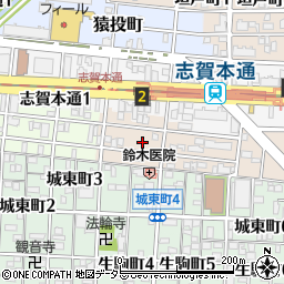 愛知県名古屋市北区大蔵町周辺の地図