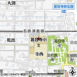 愛知県あま市甚目寺寺西周辺の地図