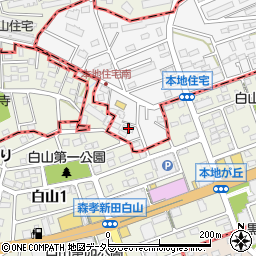 愛知県尾張旭市緑町緑ケ丘6-6周辺の地図