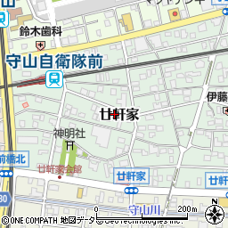 中日新聞　守山南部青木新聞店周辺の地図