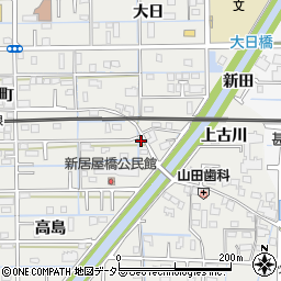 愛知県あま市新居屋茶屋周辺の地図