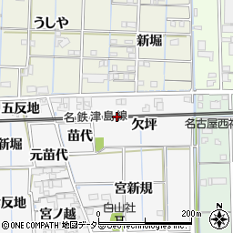 愛知県あま市木折六地蔵周辺の地図