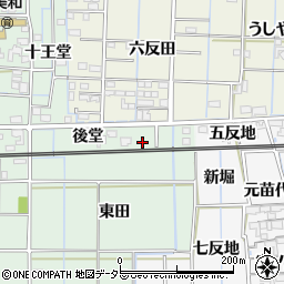 愛知県あま市金岩後堂周辺の地図